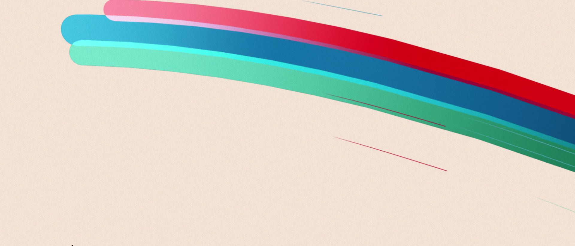 Puremédias l’Hebdo, large arc of colored ribbon