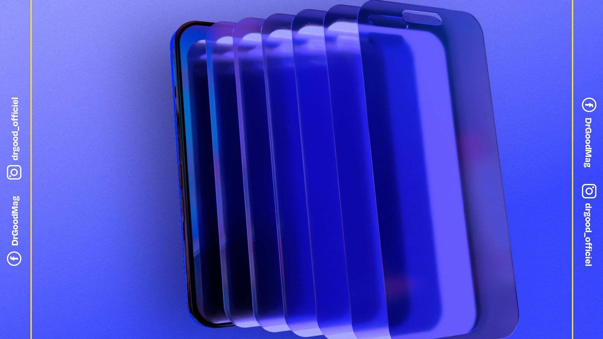 Dr Good, Francofolies, smartphones stacked in 3D