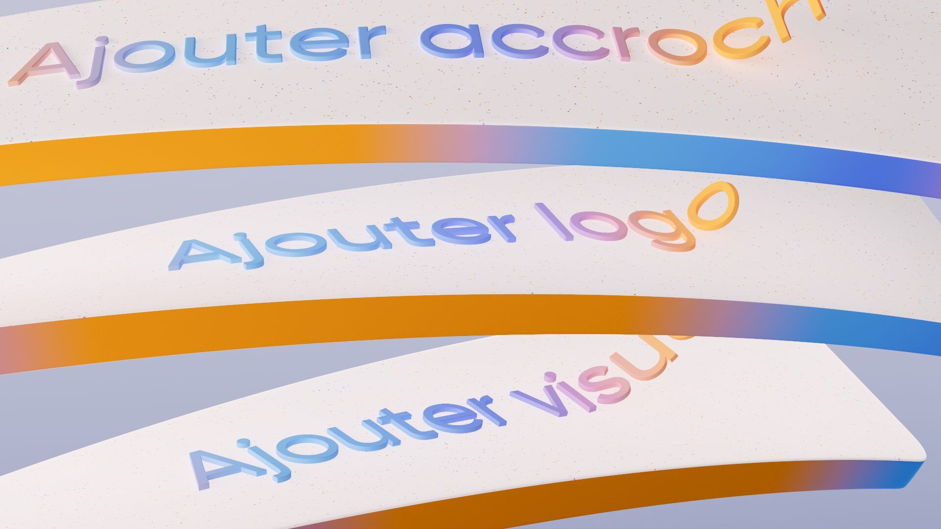 JCDecaux OneSuite, Add headline, logo and visual buttons in 3D