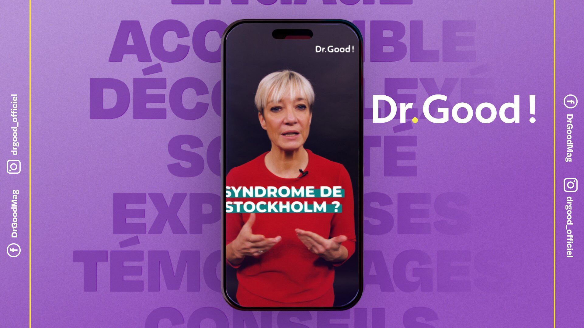 Dr Good, Francofolies, contributor on a purple background