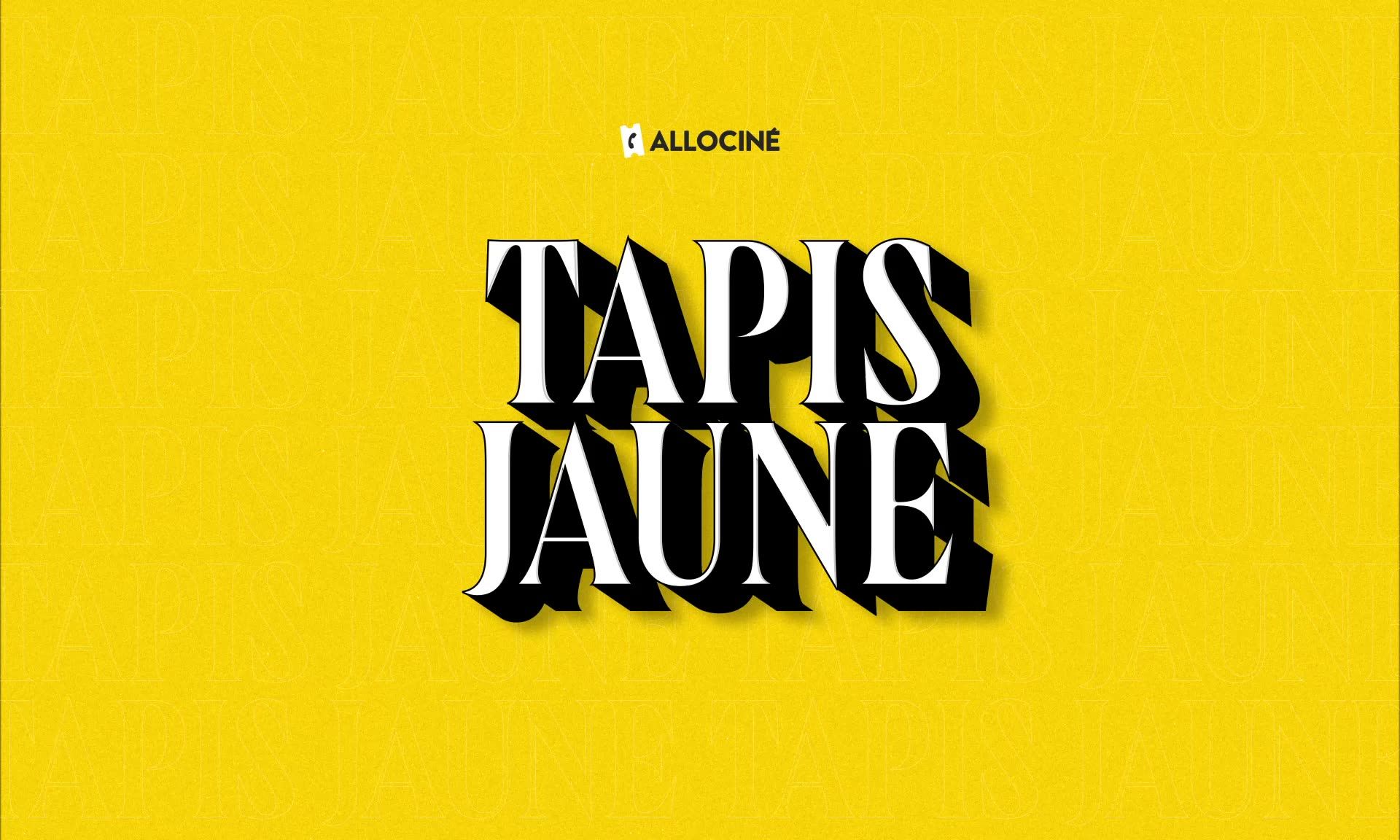Tapis Jaune, logo en relief sur fond jaune