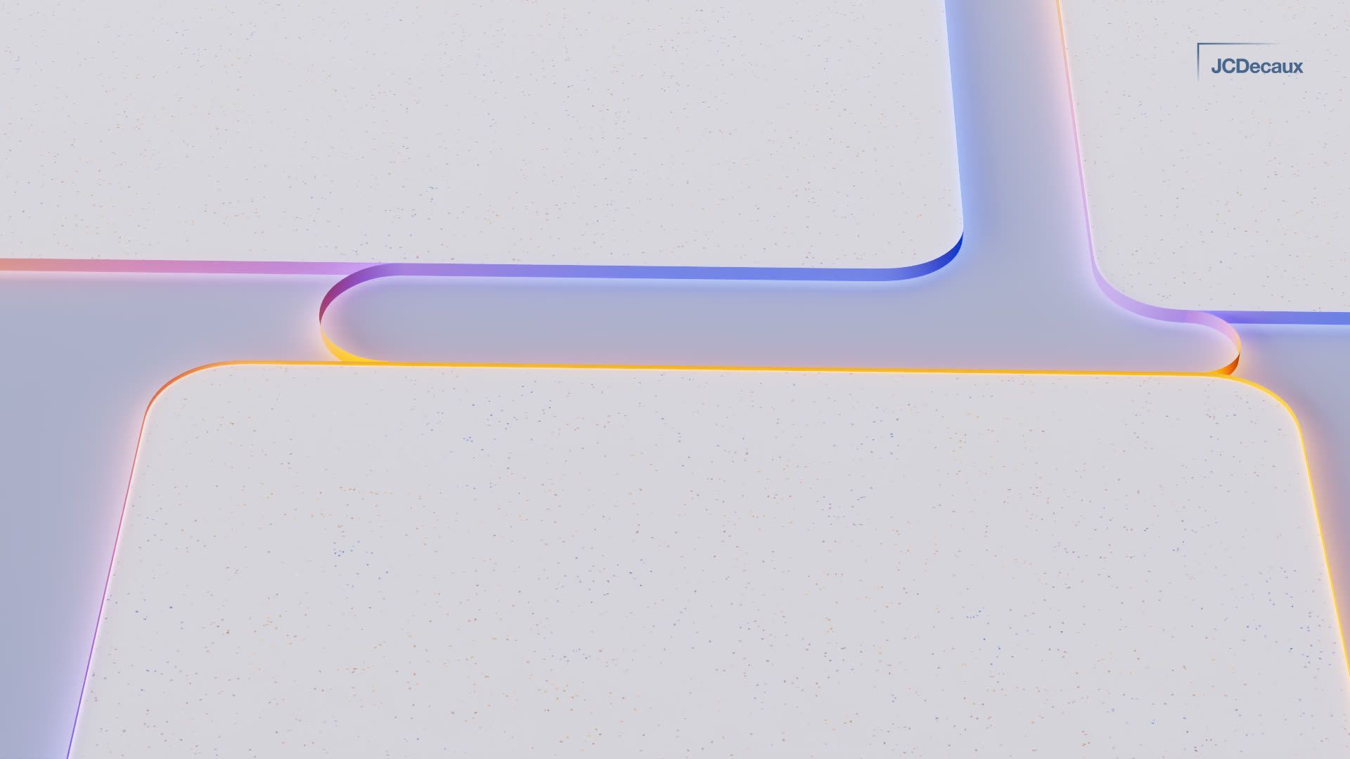 JCDecaux OneSuite, frosted panels with glowing edges
