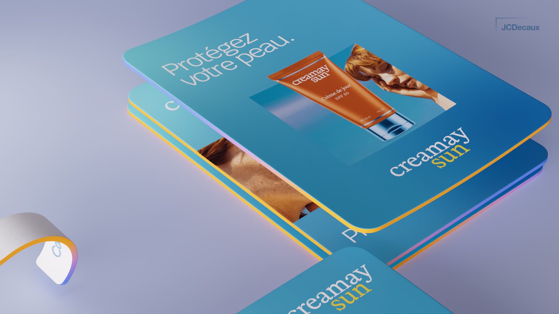 JCDecaux OneSuite, posters stacked in 3D