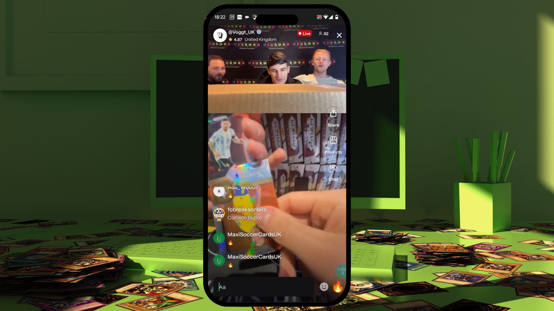 Voggt, l’application dans un décor vert