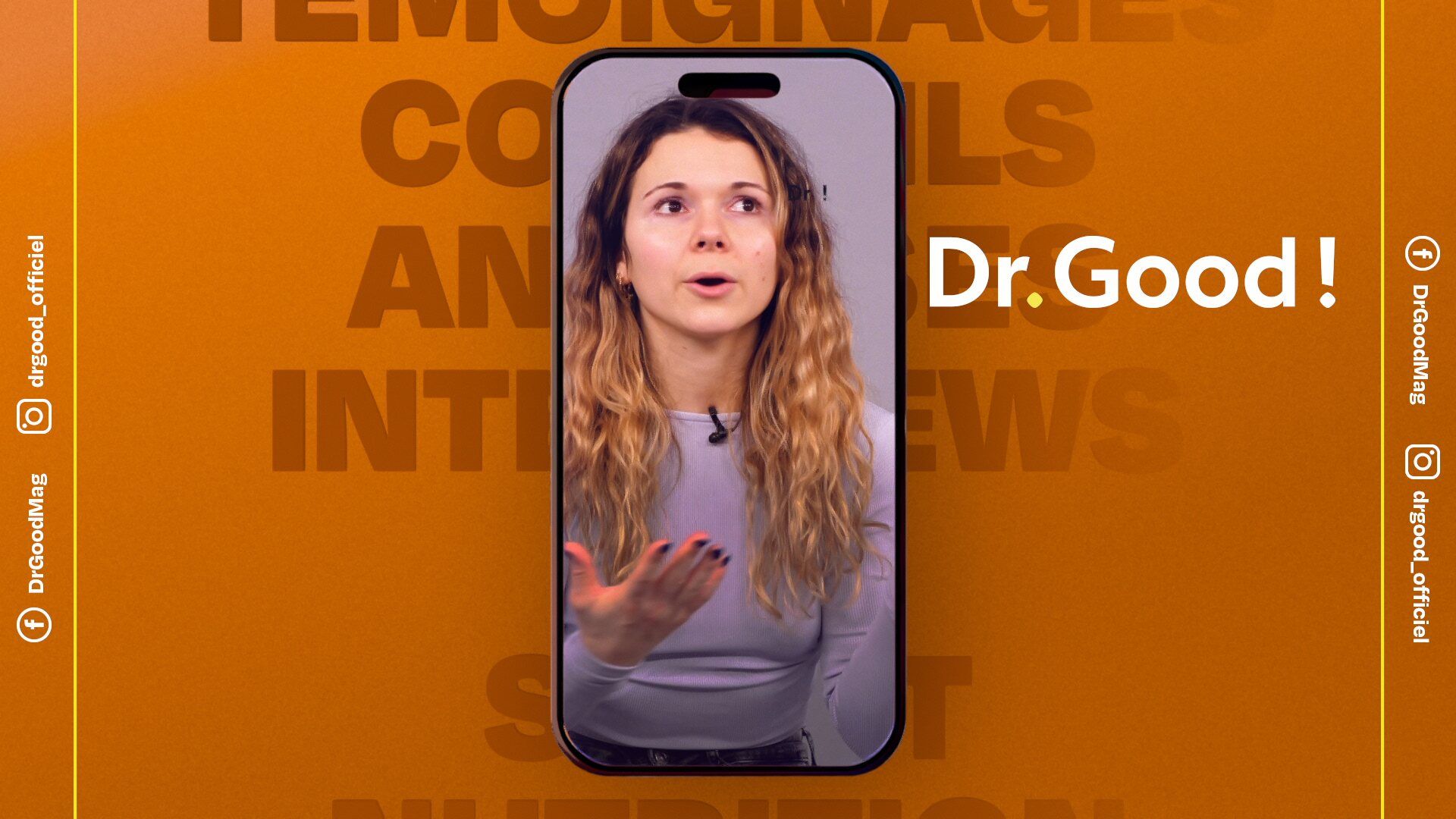 Dr Good, Francofolies, contributor on an orange background