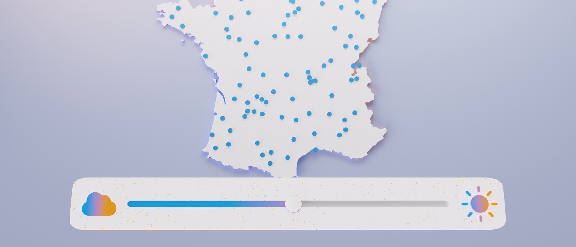 JCDecaux OneSuite, store map and weather slider