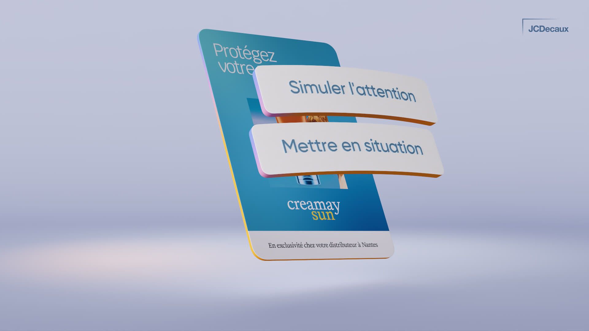 JCDecaux OneSuite, attention simulation in context