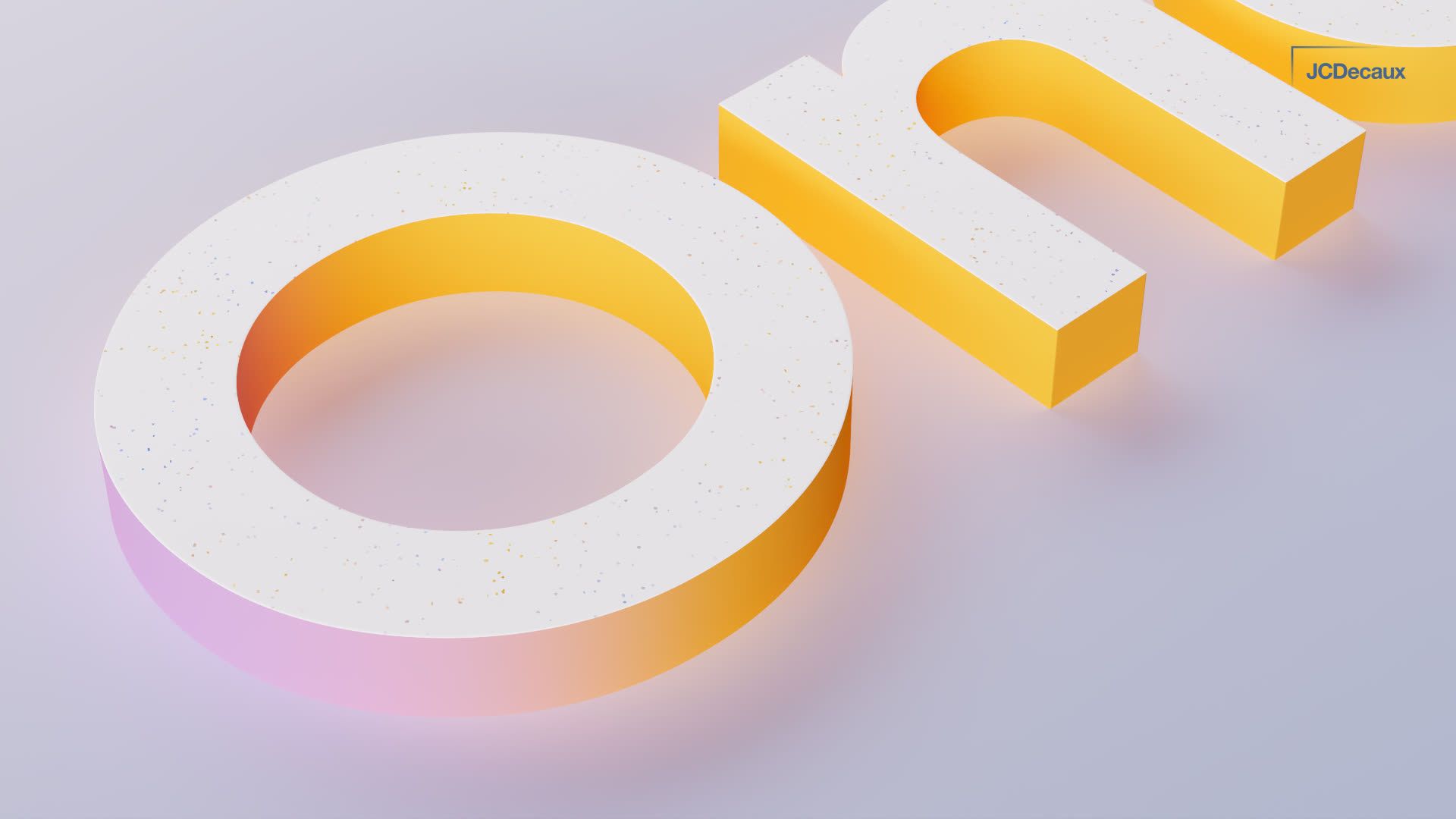 JCDecaux OneSuite, 3D letters of the logo